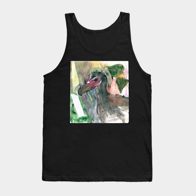 MAGGIE the duck watercolor Tank Top by anuvisculture